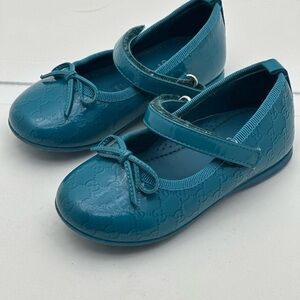 Gucci Kids Blue Ballet Flats